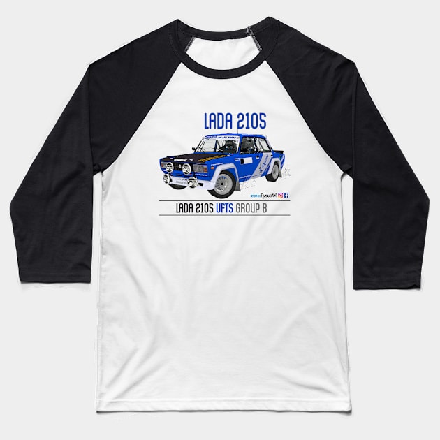 Lada 2105 VFTS Group B Front 02 Baseball T-Shirt by PjesusArt